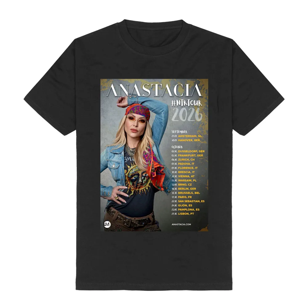 Summer Tour 2026 Nueva Gira Cantik De ANASTACIA NTK Camiseta Clásica Grunge Boho Rock Style Graphic Tee Vibe 100% Cotton Unisex