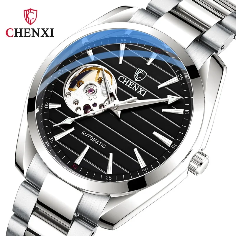 

Fashion Chenxi Top Brand Men Automatic Mechanical Business Full Stainless Steel Waterproof Men's Wristwatches Reloj Hombre