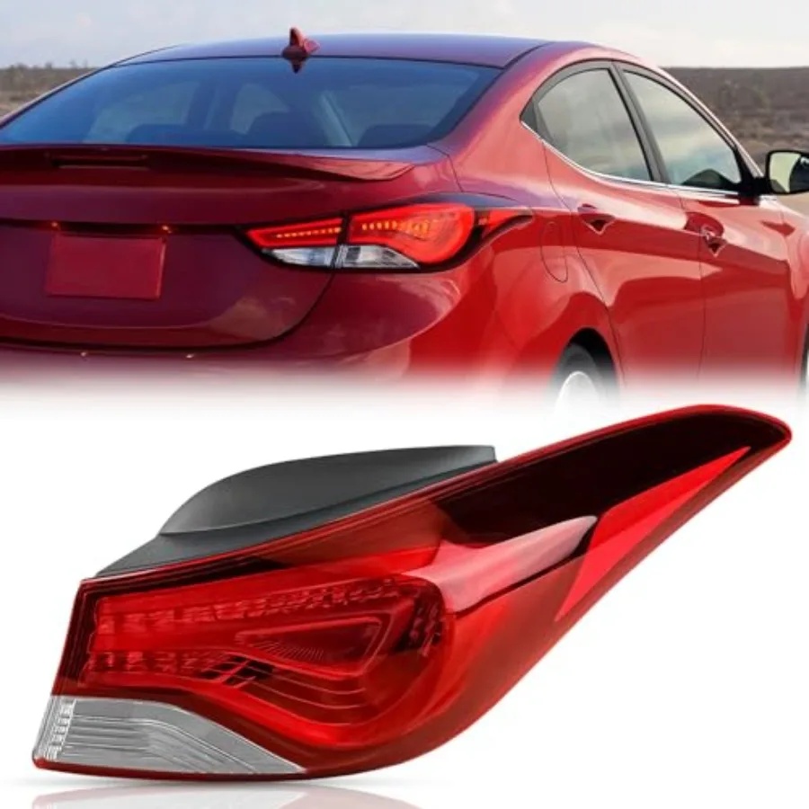 

Tail Light Assembly Compatible with 20142016 Elantra for 2014 Elantra Coupe Passenger Side Outer Lamp Housing Replacement wit