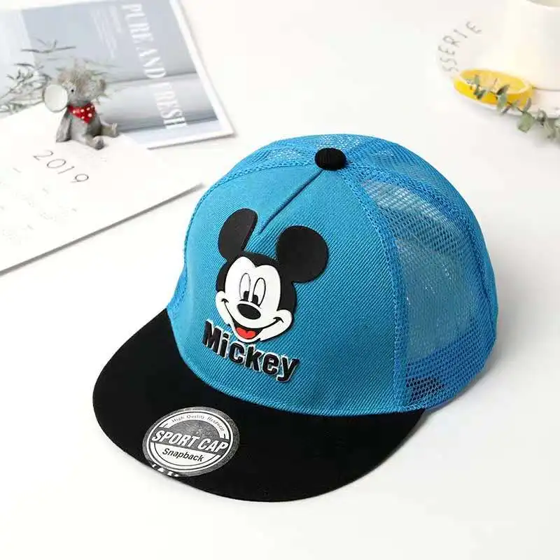 Disney Official Anime Kids Baseball Hats Cute Mickey Mouse Child Cap For Summer Mickey Spiderman Cotton Baby Hat Boy Girl Gifts