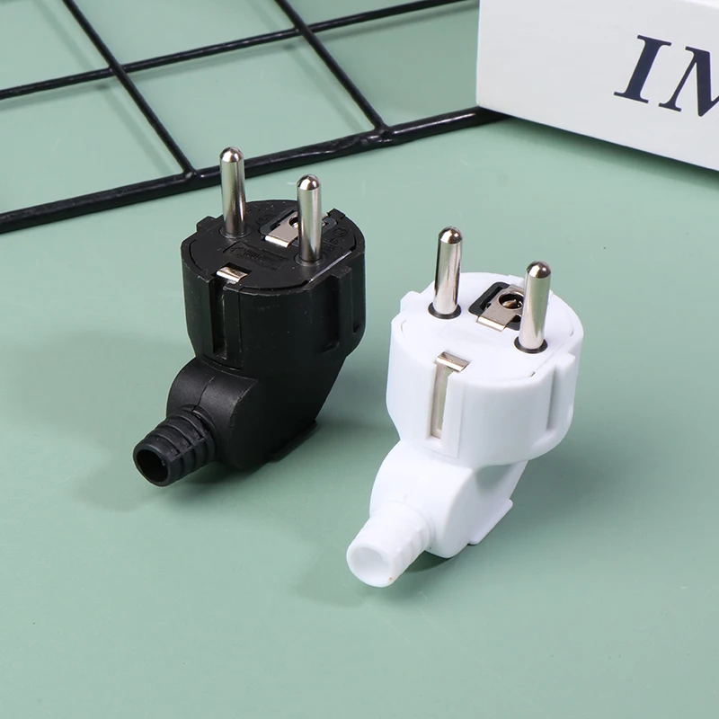 EU Plug Adapter 16A Flame Retardant Male Replacement AC Outlets Rewireable Schuko Electeic Socket For Power Extension Cable