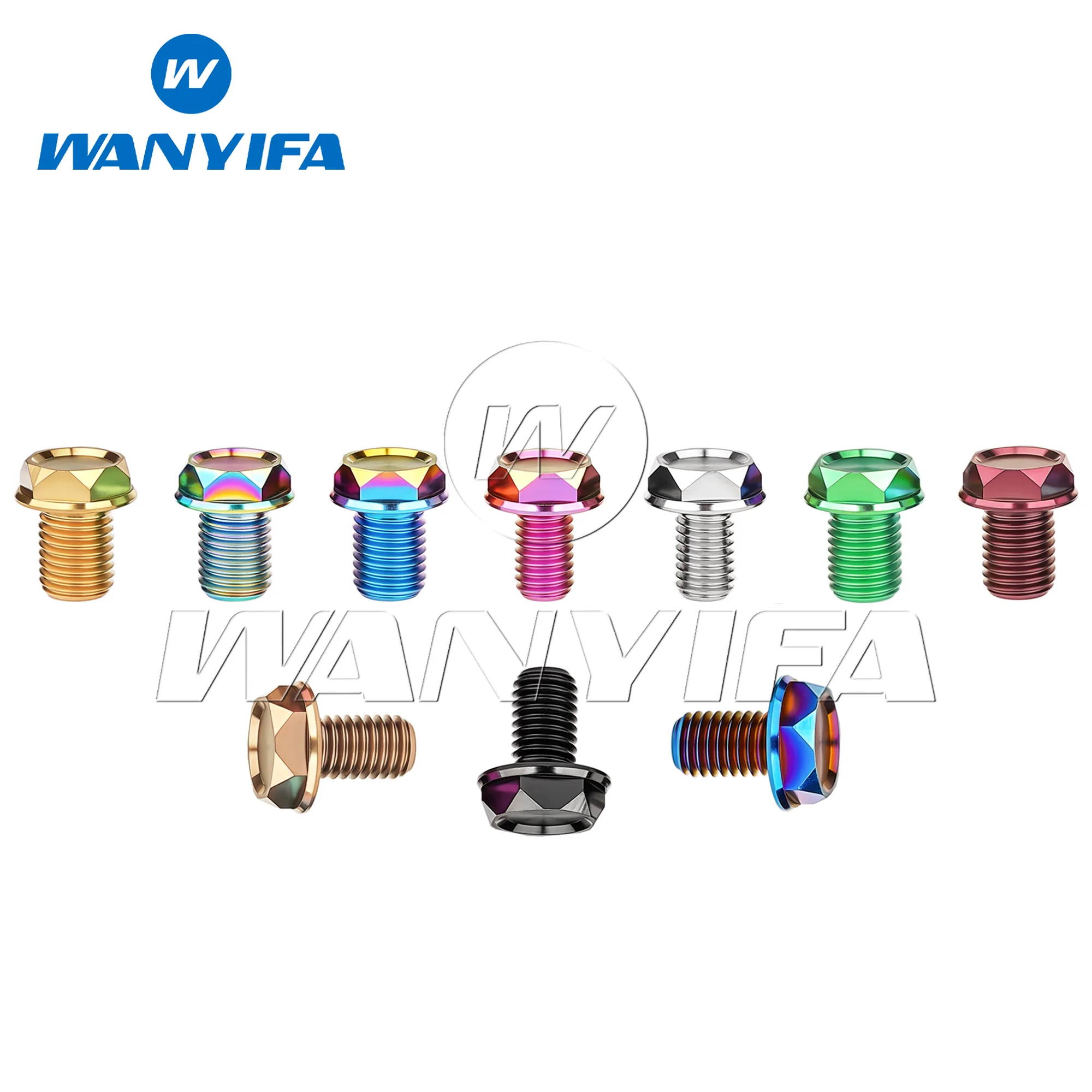 1pcs Grade 5 Titanium Alloy Bolt M8/M10x13mm Wanyifa Motorcycle Rearview Mirror End Cap Screw (Right-Hand/Left-Hand Thread)