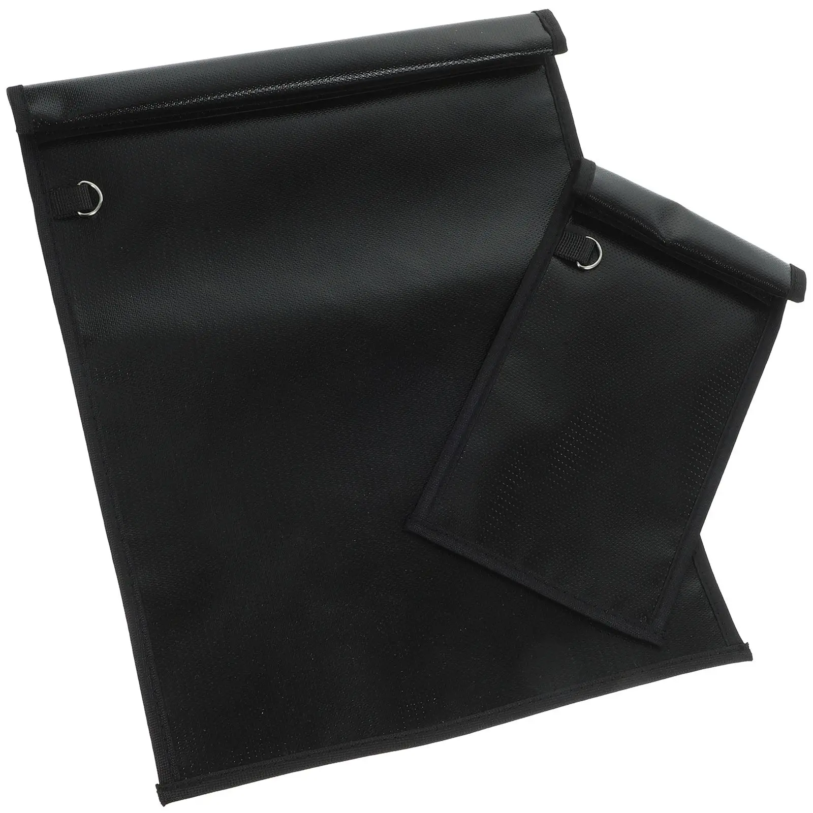 

2 Pcs Bags for Phones Fireproof File Faraday Pouch Black Glass Fiber Car Key Shielding