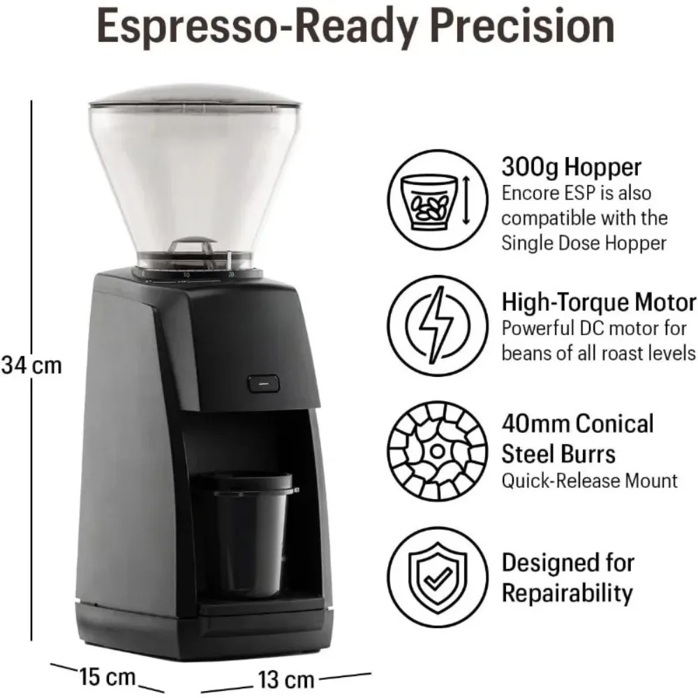 حار بيع. Encore ESP Coffee Grinder ZCG495BLK، أسود. شحن مجاني.