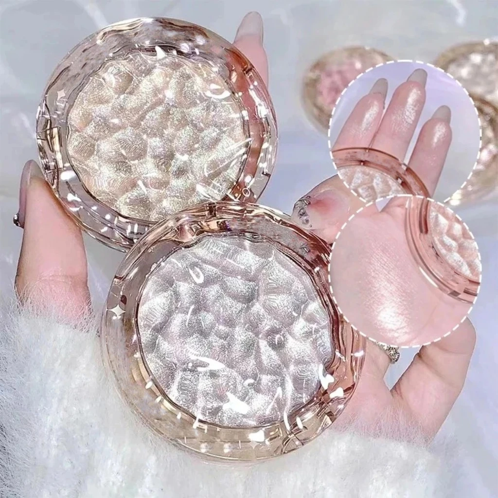 Paleta de contorno de resaltado de brillo en polvo de alto brillo corrector de contorno de brillo natural luz duradera