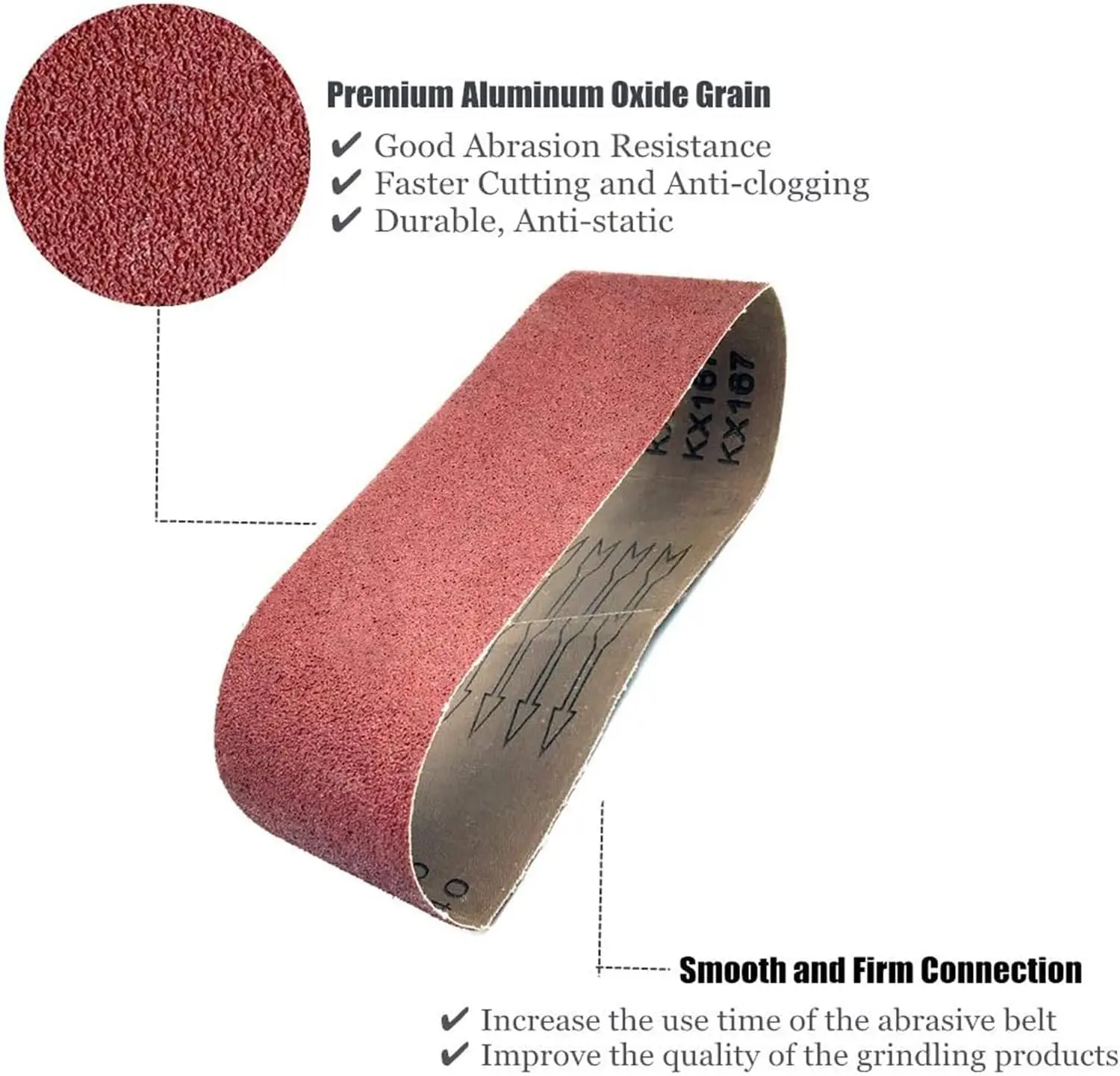SI FANG 10pcs Sanding Belt Set 330x30mm Abrasive Sander Accessories for Metal Wood Furniture Grinding Pneumatic Sander Compatibl