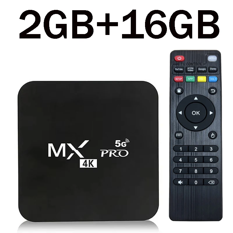 MX-PRO TV Box 8GB 128GB Smart Android 11 Ondersteunt 4k HD 5G 4G Dual WiFi H.256 3D Video Media Player Amlogic S905 Quad-Core iptv