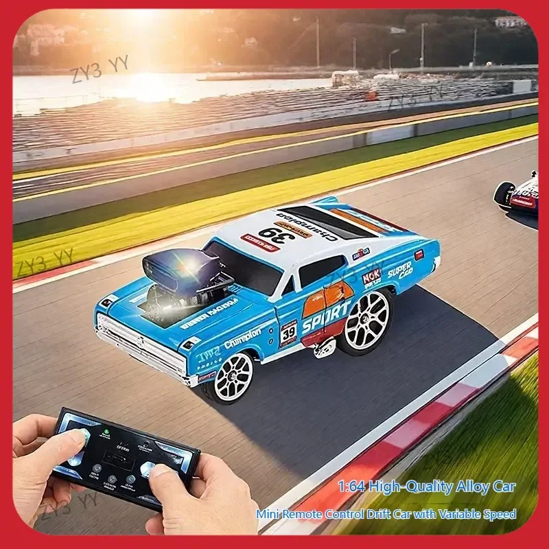 

2026 Product 1: 64 Remote Control Car 2.4G Charging Alloy Drift Car Desktop Mini Simulation Retro Racing Toy Boy Festival Gift