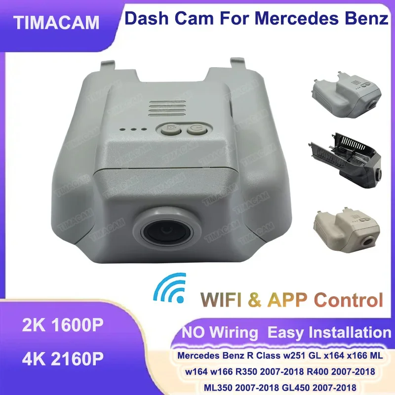 

TIMACAM 2K 4K Wi-Fi Автомобильный видеорегистратор для Mercedes Benz R Class w251 R400 R350 GL x166 x164 ML w166 w164 GL450 ML350 2008-2018