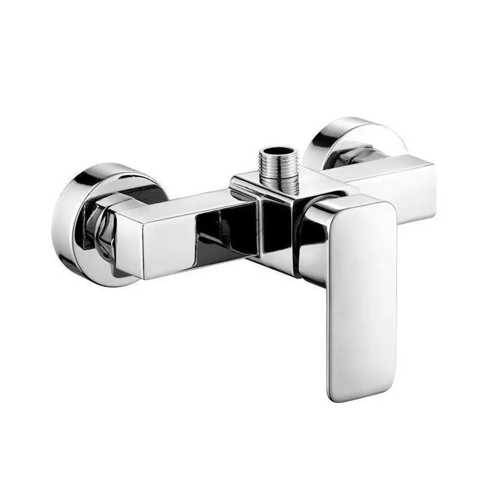 Durable Alloy Bathroom Faucets Chrome Finish Hot Cold Water Shower Faucet G1/2 Inch Thread Mixing Valve Taps Bathroom Shower