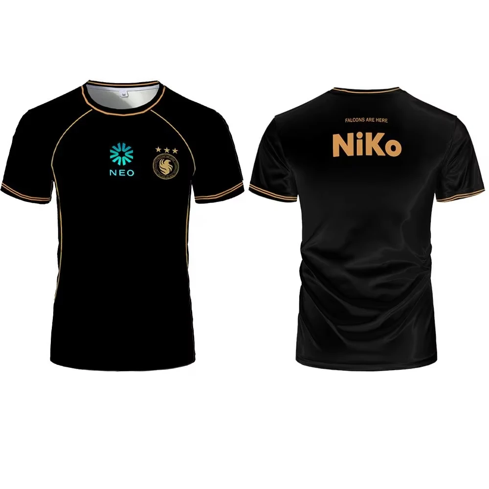 Team Falcons 2026 Training Uniforms CS2 Esports Karrigan Fans Jersey New Design Gaming T-shirts Men's 3D O-Neck Tees Kids