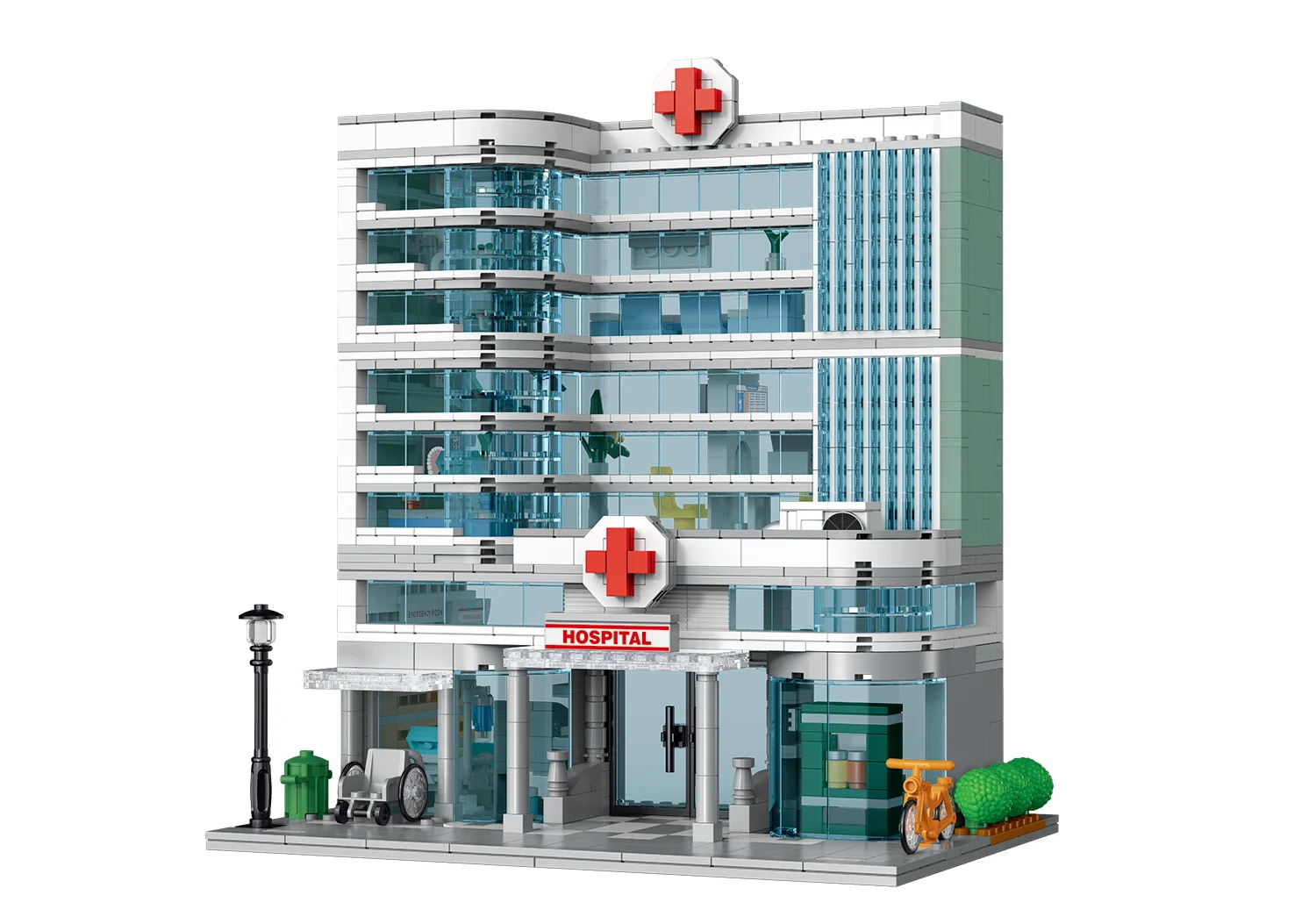 Hospital Model Building Blocks MOC 20121 City Modular Architecture Urban Infrastructure Bricks Ideas Toy Gift Kids Boys Girls