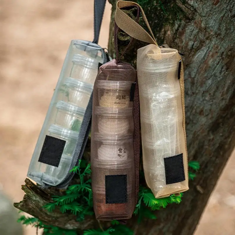 Seasoning Container Travel Salt Jars Container Set Empty Seasoning Dispensers Portable Seasoning Shaker Can For Restaurant Home