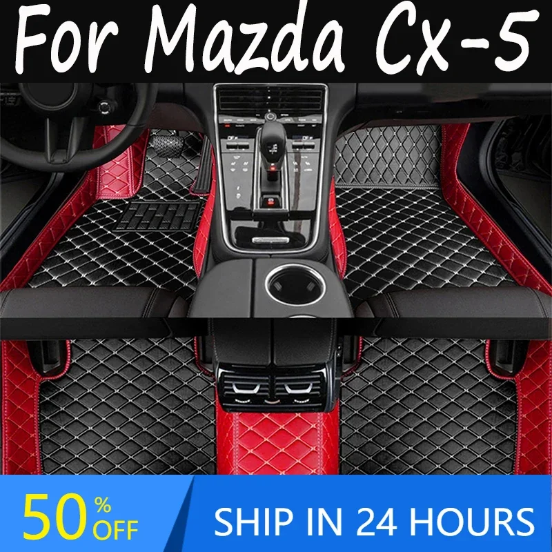 LHD Carpets For Mazda CX-5 cx5 MK2 2023 2022 2021 2020 2019 2018 2017 Car Floor Mats Interior Custom Parts Rug Waterproof Covers