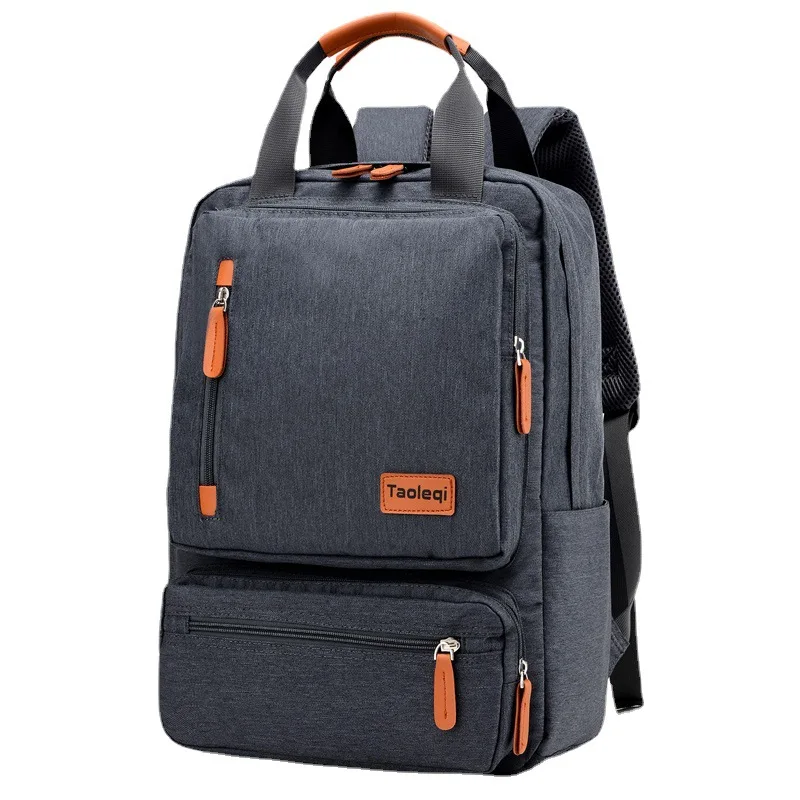 Lässige Geschäfts leute Computer Rucksack Licht 15 Zoll Laptop tasche wasserdicht Oxford Stoff Dame Anti-Diebstahl Reise rucksack grau