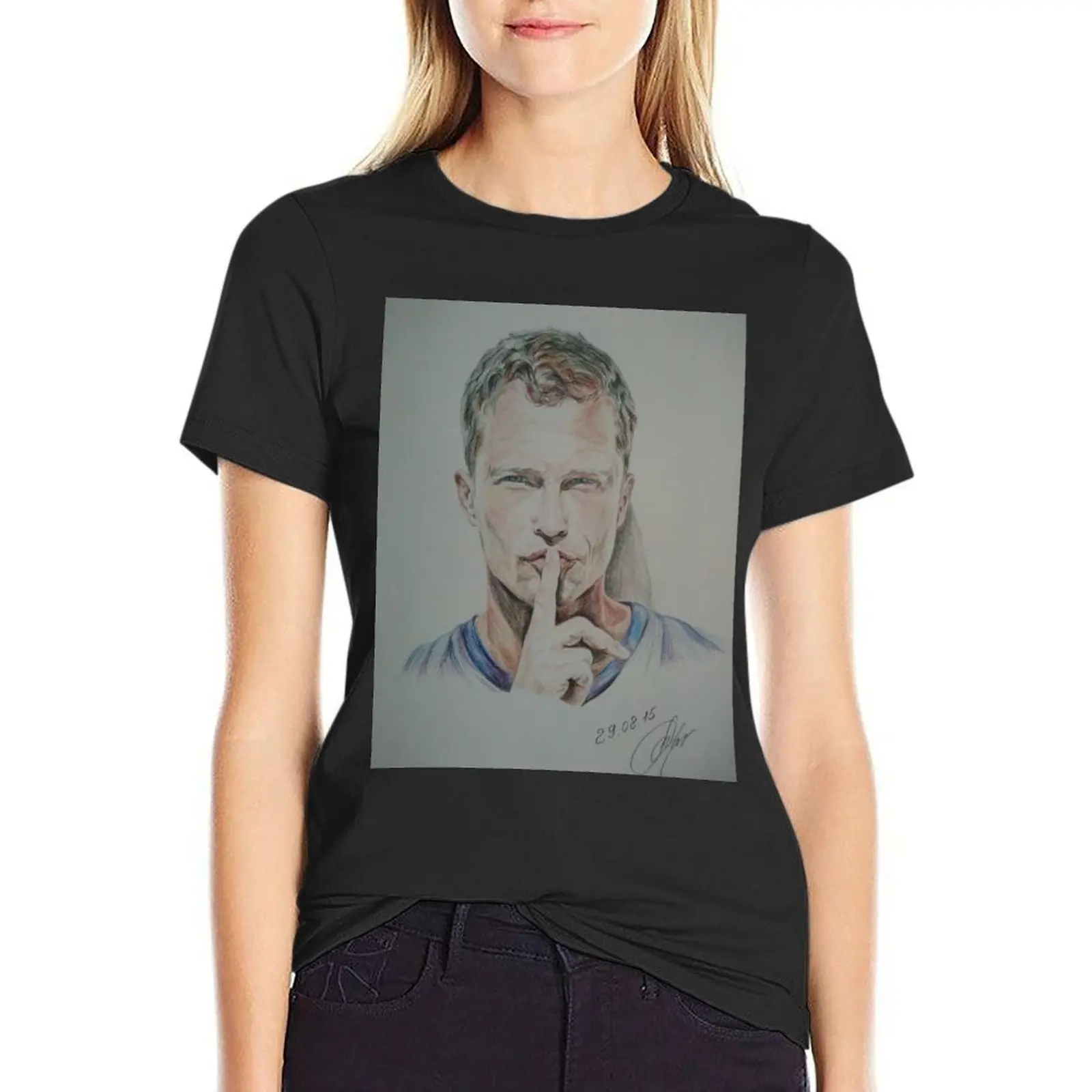

Til Schweiger T-Shirt summer top sports fans Short sleeve tee Woman fashion