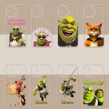 Funny Movie Shrek Anime Phone Case For Xiaomi Mi Poco F5 F3 M4 M3 X5 X4 X3 GT Nfc 11 11T Lite F6 Pro Case Transparent Soft Cover