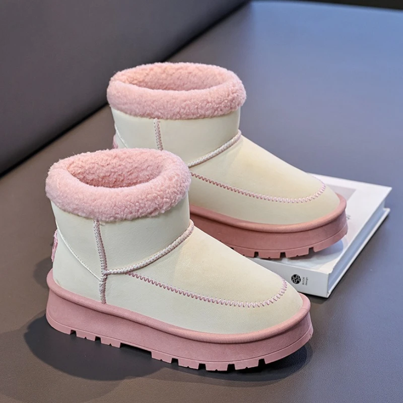 Winter Child Boot 2025 New Classic Child Velvet Boots Fashion Girl Anti Slip Comforta Shoes Children's Versatile Warm Snow Boots
