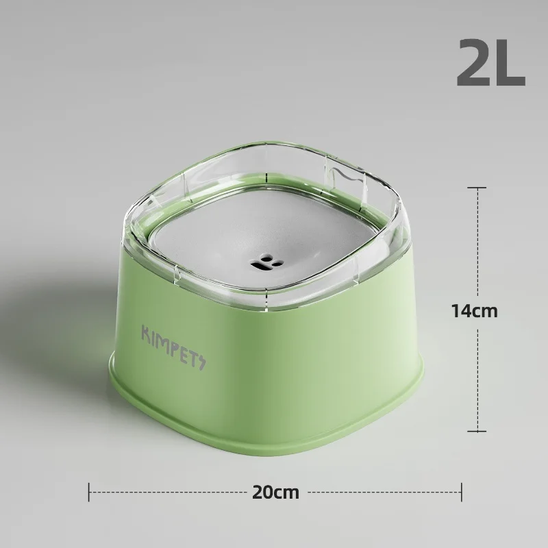 2.2L سعة كبيرة موزع مياه للحيوانات الأليفة الكلب وعاء شُرب مع تصميم عائم بدون انسكاب تغذية بطيئة غير مبللة الفم للقطط