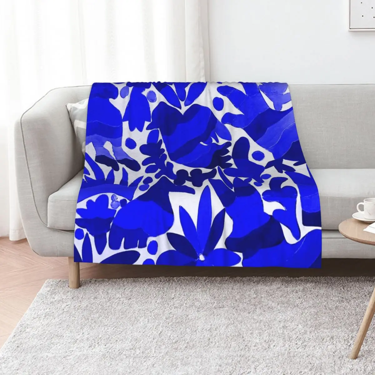 Manta Otomi azul oscuro, manta versátil y acogedora para todas las ocasiones