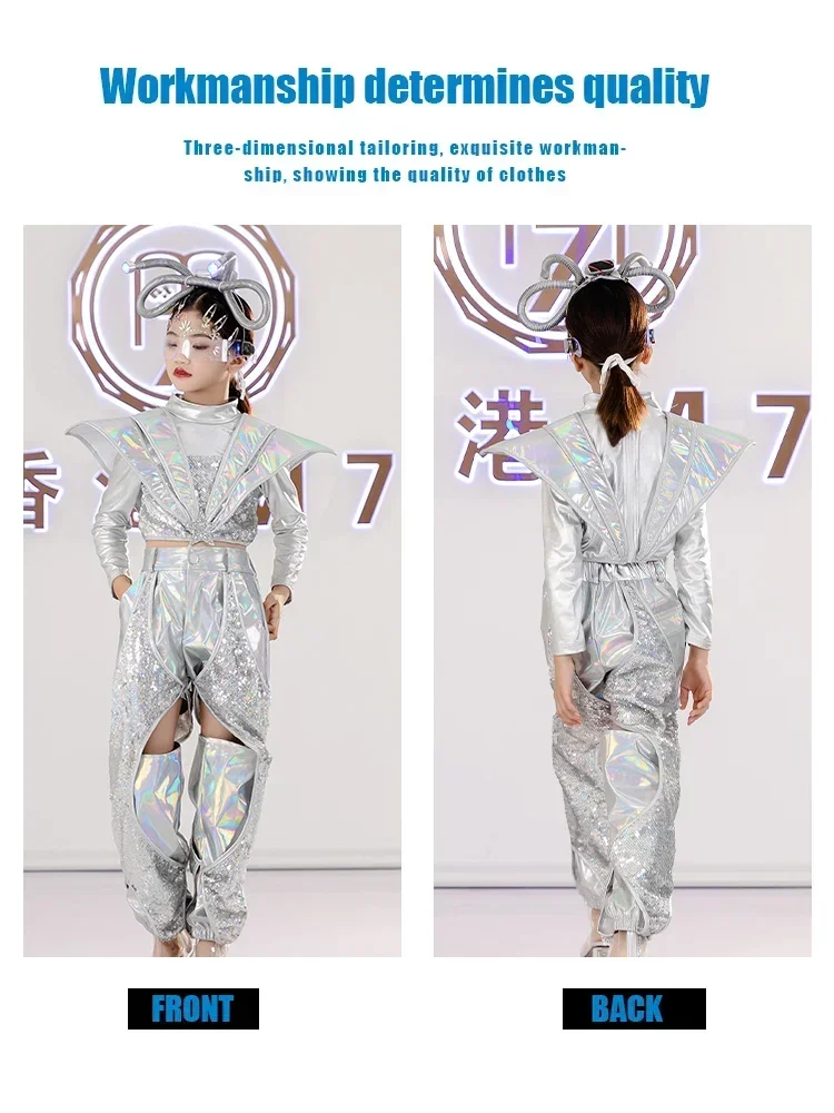 K-pop Urban Dance Girl Clothes High-end Children's Catwalk Costumes Cool Personality Children's Models Fashion Show