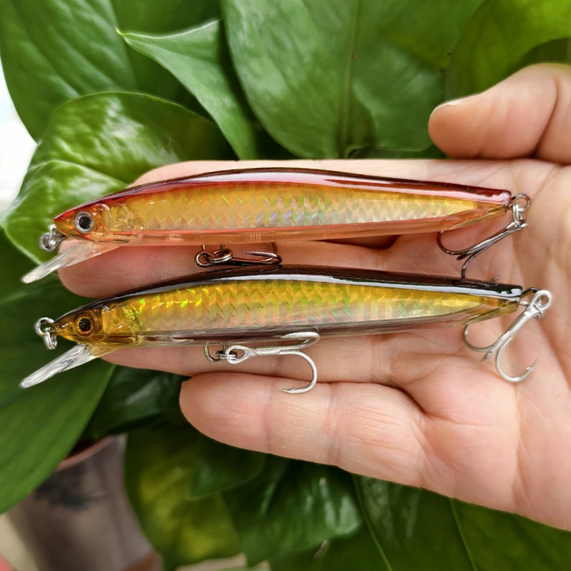 Floating Minnow Lure 100mm 13g Hard Artificial Bait Wobbler Jerkbait Shallow Dive Pike 110F Walleye Baits Fish Tackle