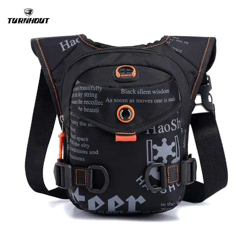 Men's Waterproof Nylon Drop Leg Bags Hip Bum Belt Bag Waist Fanny Pack Boy Travel Riding Motorcycle Crossbody Purse Pouch