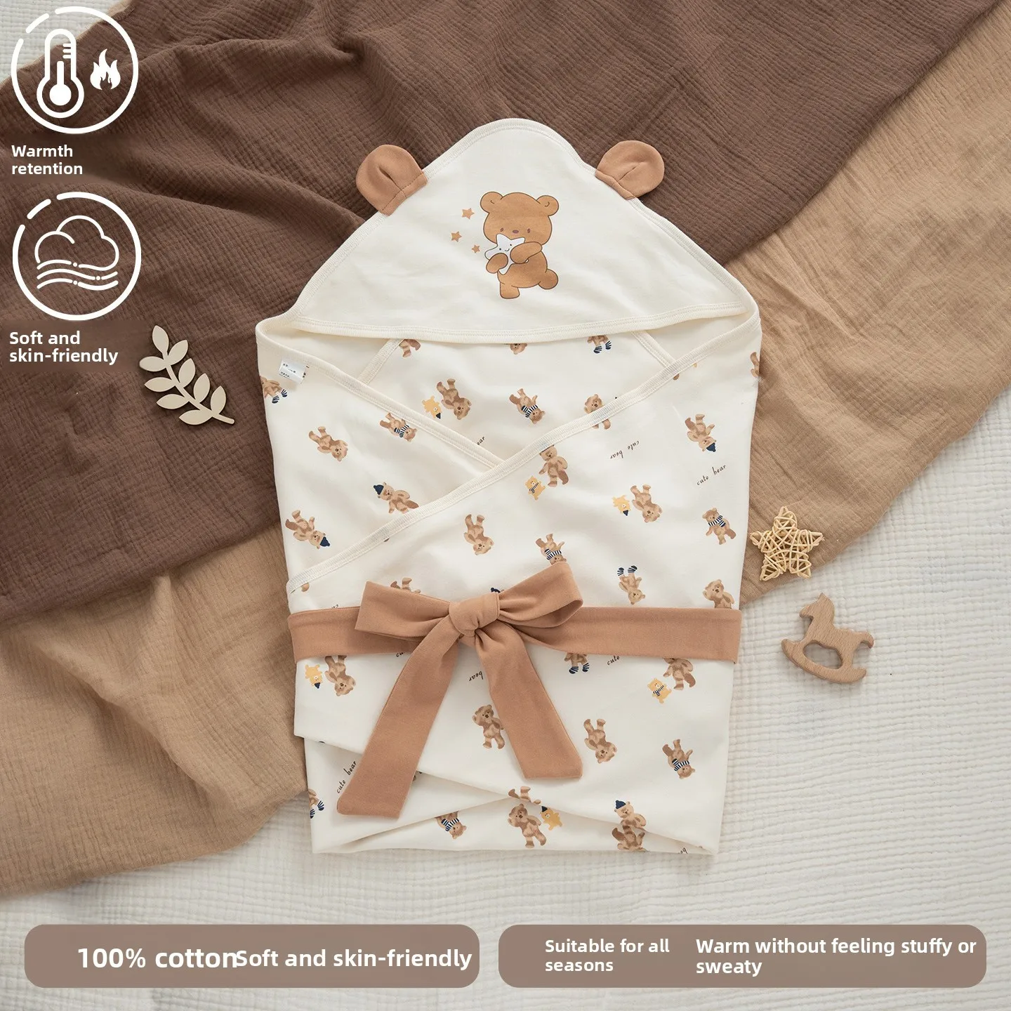 

Baby Hug, сезонное зимнее одеяло для новорожденных на весну и осень, хлопковое одеяло для новорожденных, принадлежности для родов