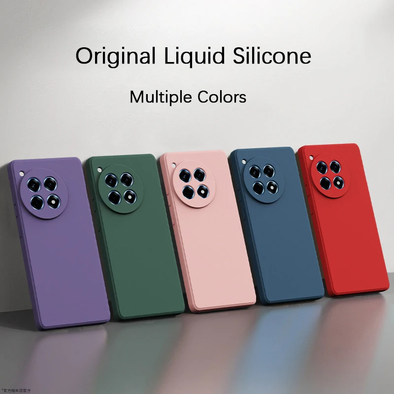 Original Liquid Silicone Phone Case for OnePlus Ace 3 Pro 3V Ace3 V 3Pro 5G High Qualtiy Shock Proof Pure Color Soft Cover Shell