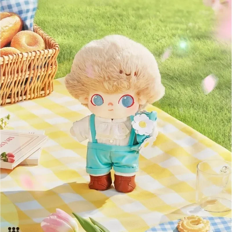 Dimoo New Huatian Cotton Doll Spring Day Flower Date Cotton Throw Pillow Hand Plush Figure Cute Model Childrens Gifts Toy