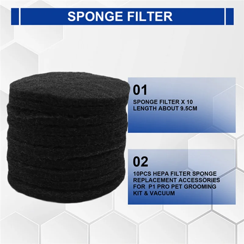 ل Neakasa Neabot P1 Pro Pet Grooming Vacuum 16 قطعة مجموعة قطع غيار إسفنجية