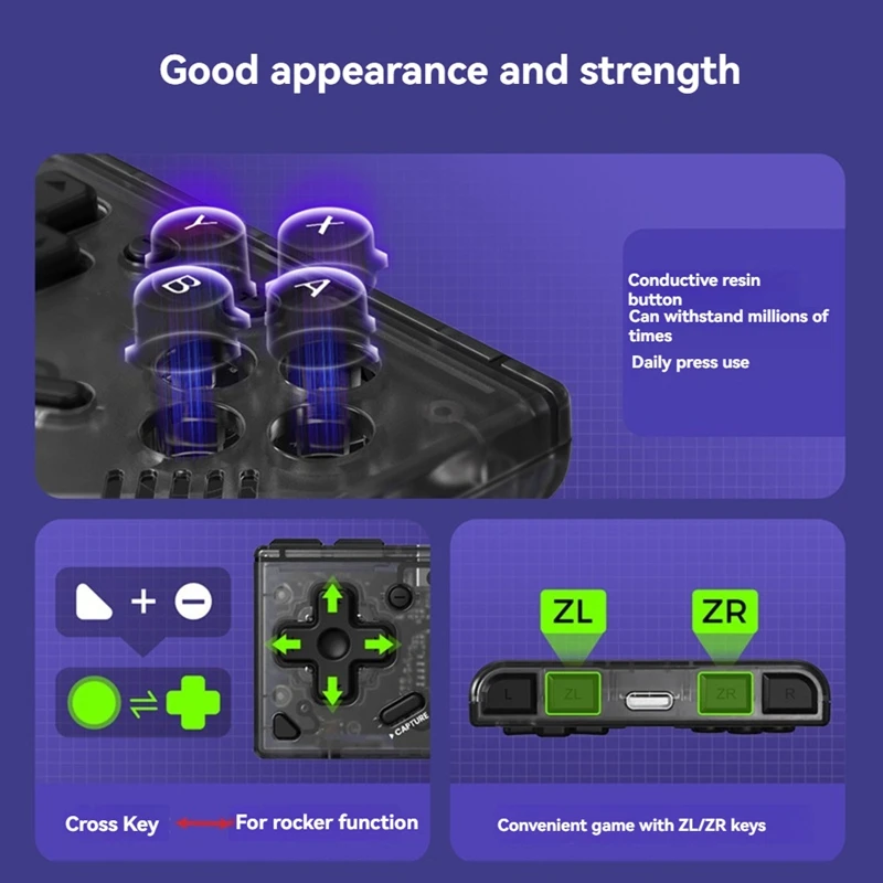 Mini For Retro Ananke Controller Classic Game Consoles Plug-And-Play And D-Pad Multi-Platform Controller ZL And ZR B C