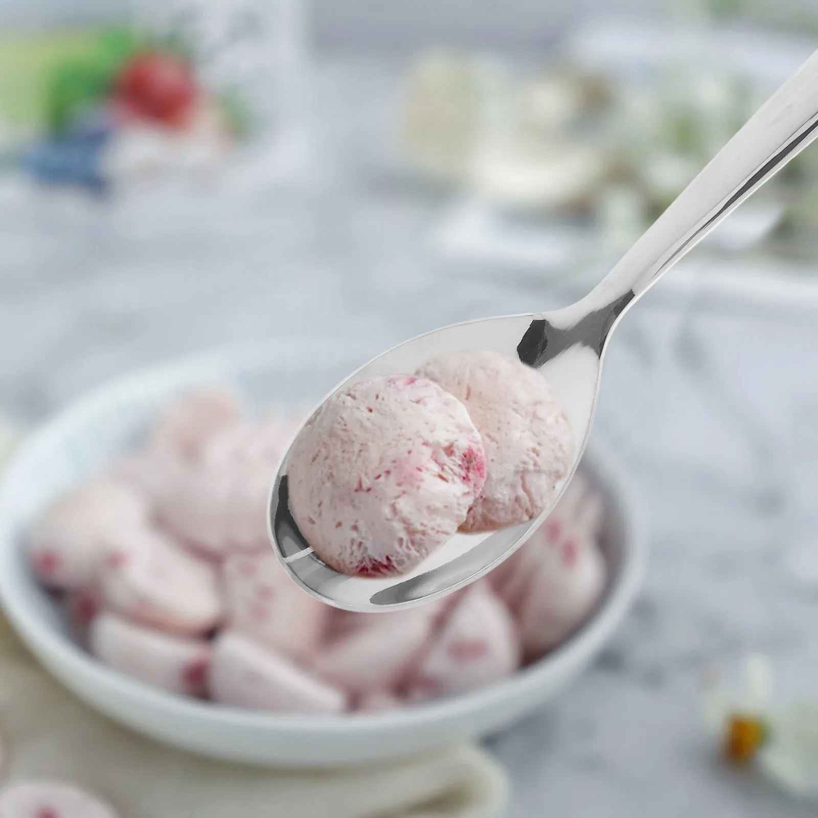 

Flat Bottom Stainless Steel Soup Spoons Ergonomic Multi Purpose Metal Dinner Silverware For Home Kitchen Restaurant Use Large