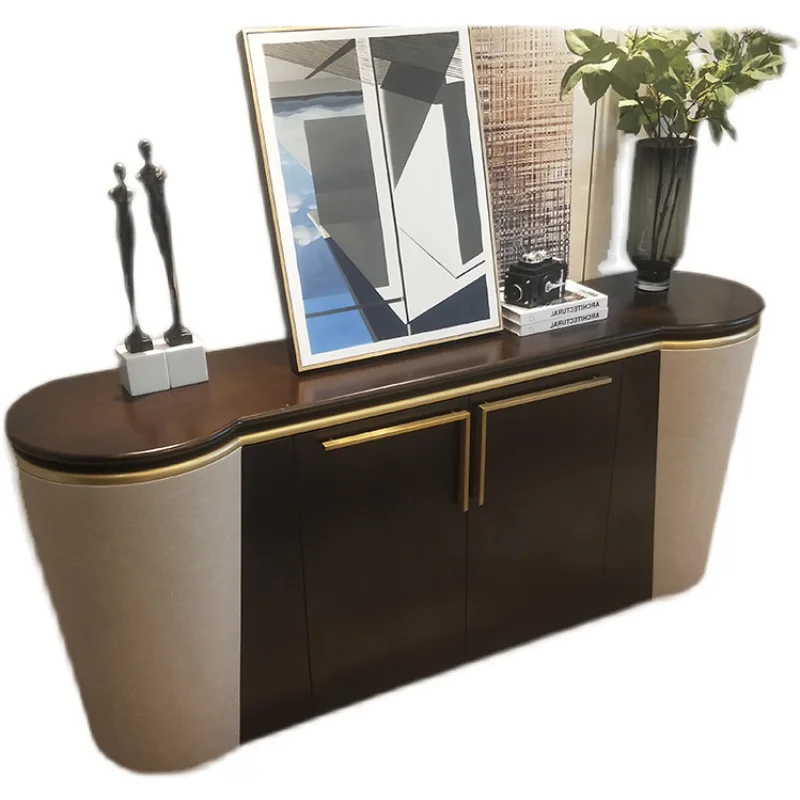 Factory Direct 2026 Minimalist dining side cabinet, living room high-end entrance cabinet, light luxury bedroom storage chest ca