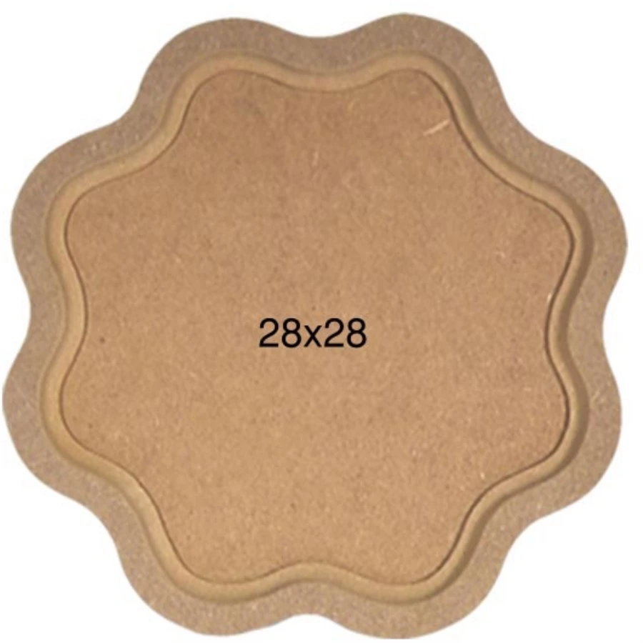 T723 Small 10mm Daisy Tray, Can Be Painted Mdf Wood Tray