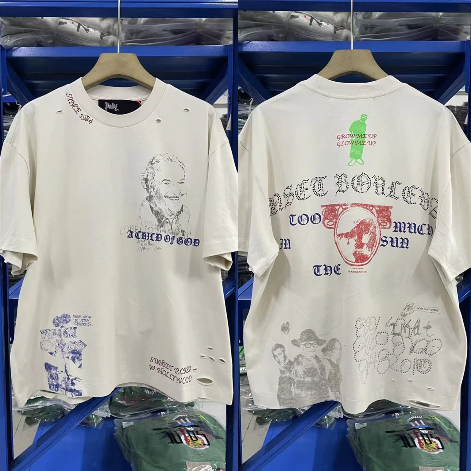 

Hole FW25 H.Lorenzo Paly T-Shirt Men Women 2025ss Top T Shirt Tee