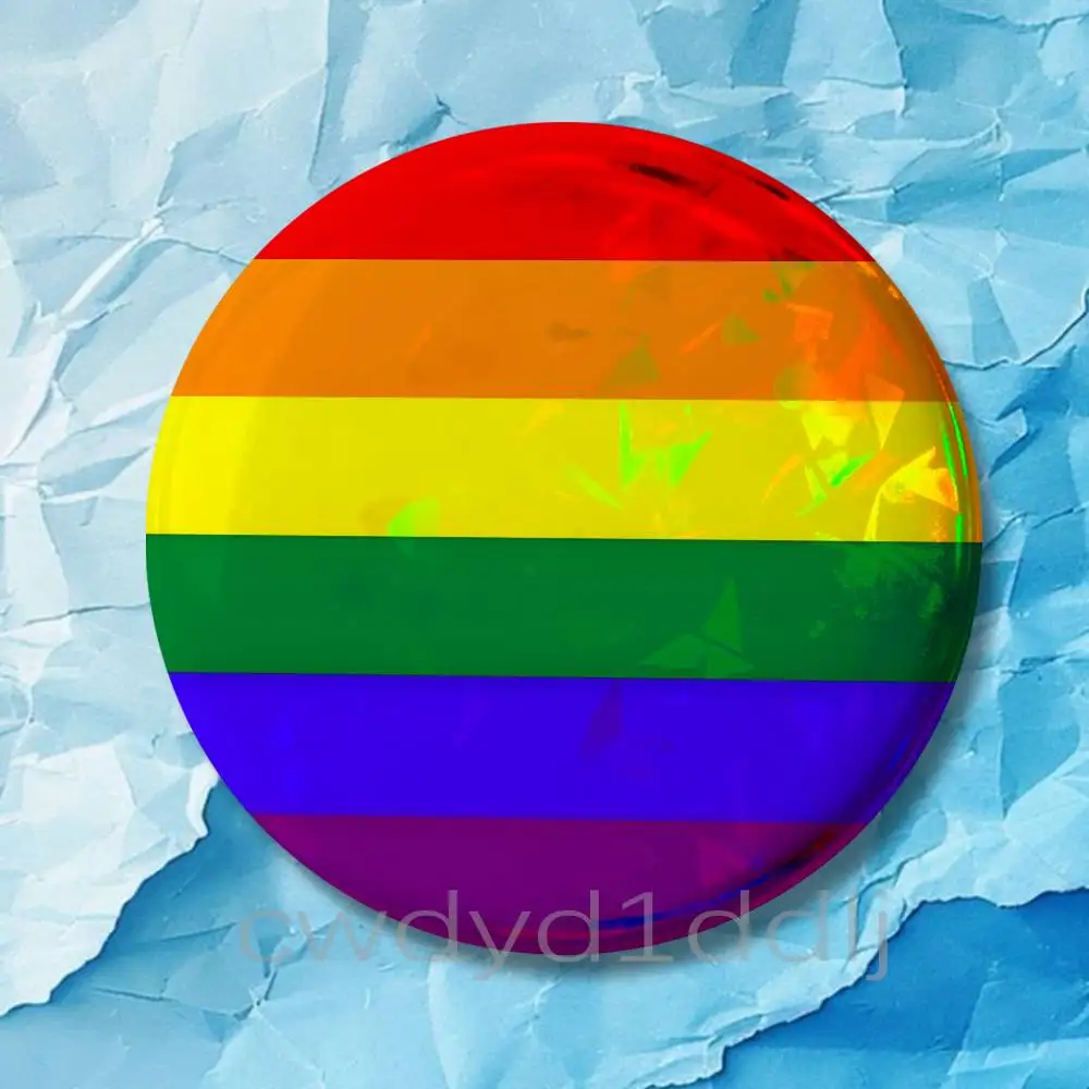 Lgbtq Flags Lesbian Button Pins Cartoon Badge Round Brooch on Backpack Accessories Jewelry Gift