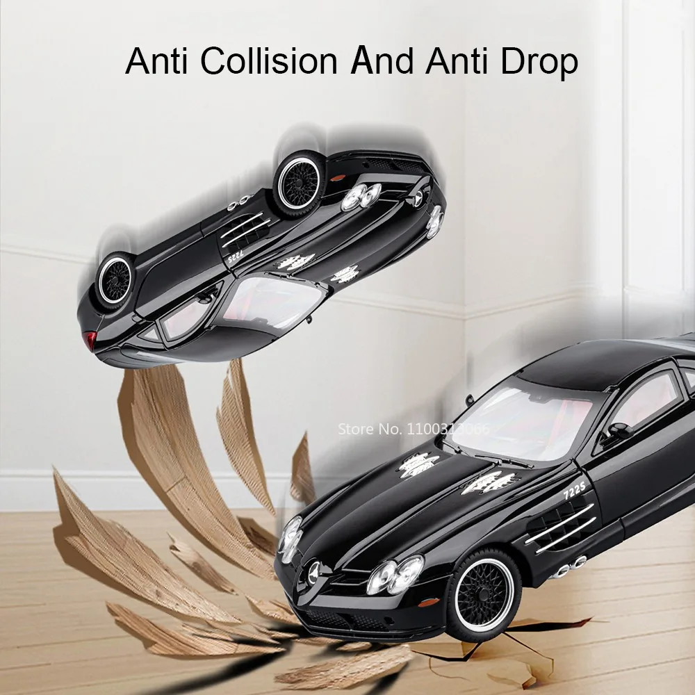 1:24 SLR 722S R8 LMS GT2 Giocattoli Auto Modelli in lega 4 porte aperte Supercar Ruota Tirare indietro Veicoli in miniatura per bambini Regali per adulti