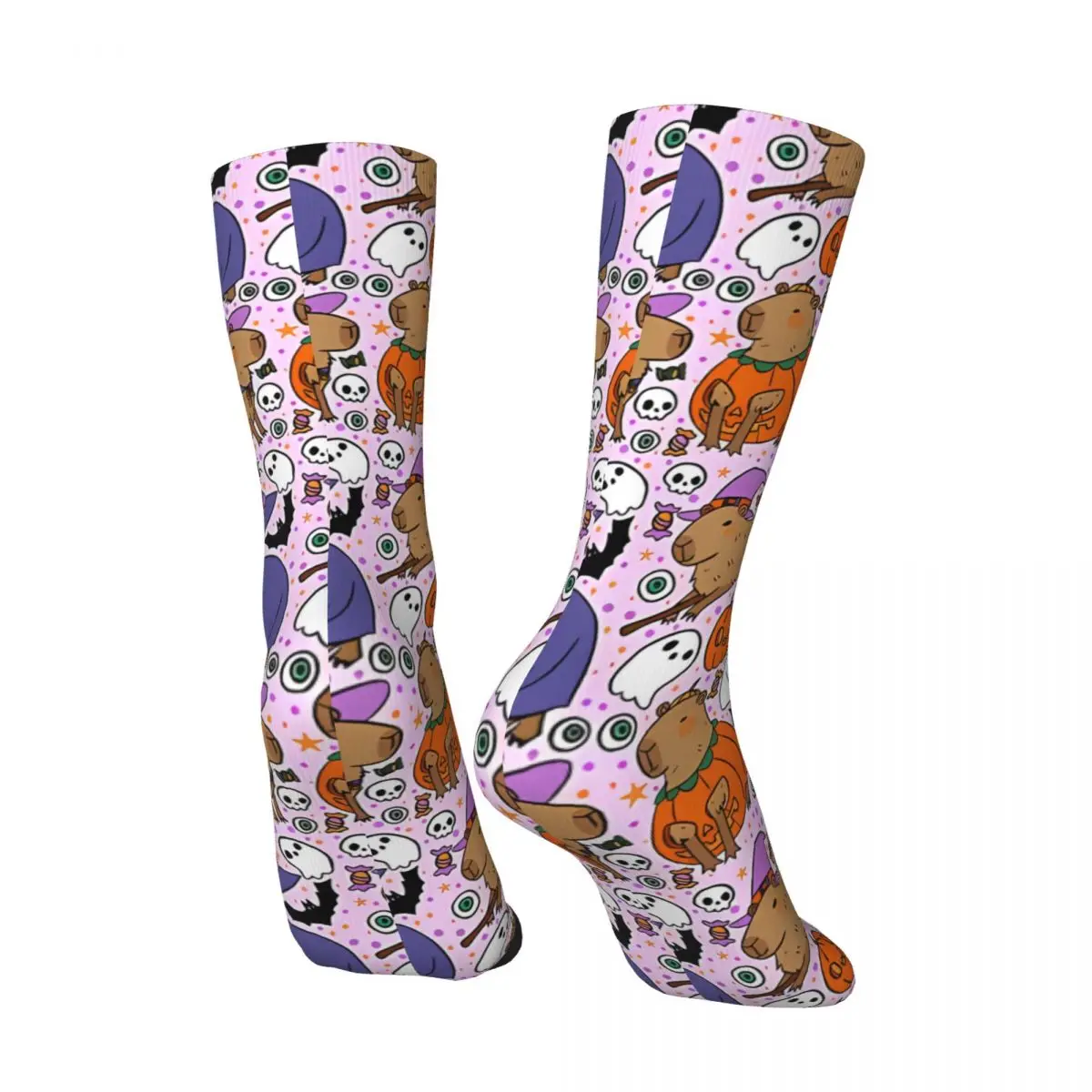 Funny Crazy compression Cute Halloween Sock for Men Hip Hop Harajuku Capybara Happy Quality Pattern Printed Boys Crew Sock