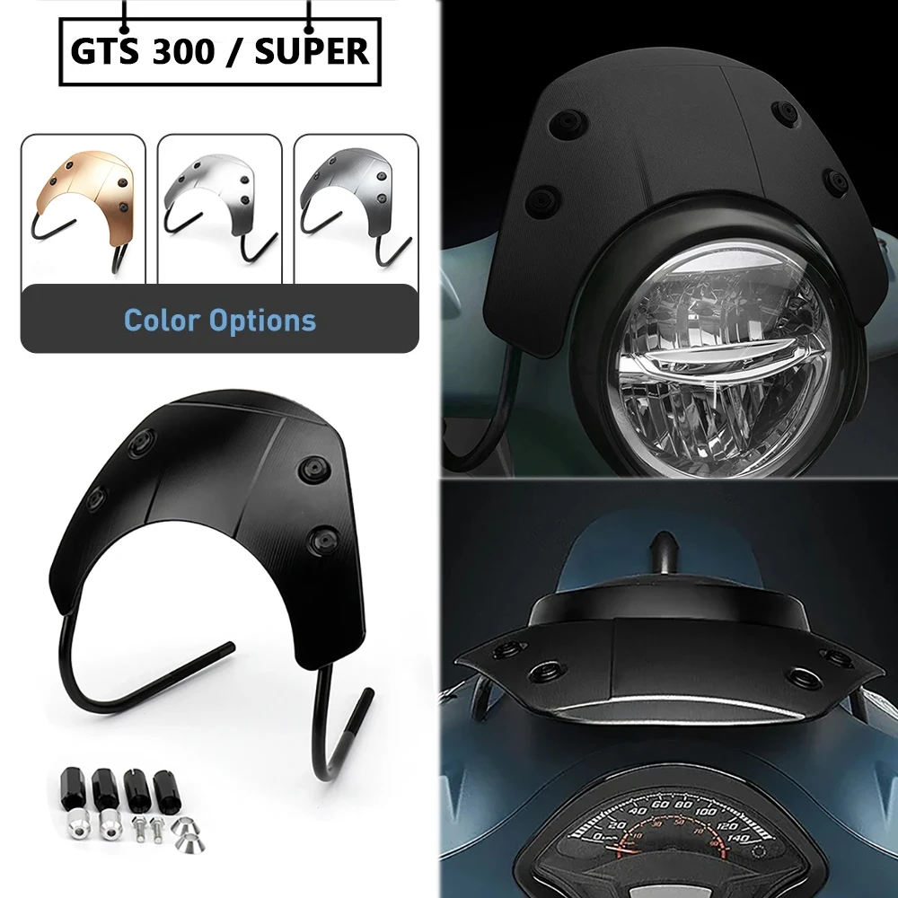 

New Windshield Flyscreen For Vespa GTS 300 GTS300 Super 2018-2022 Motorcycle Front Windscreen Headlight Fairing Accessories ﻿