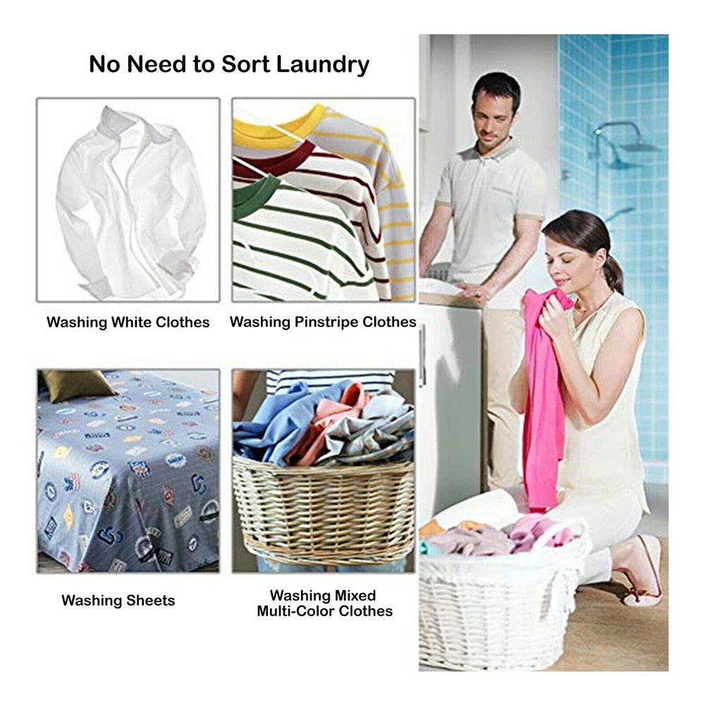 100Pcs Color Catcher Sheet Dye Trapping Colour Absorption Paper Laundry Anti-Cross-Dyeing Tinct Stain Proof Guard for Washing