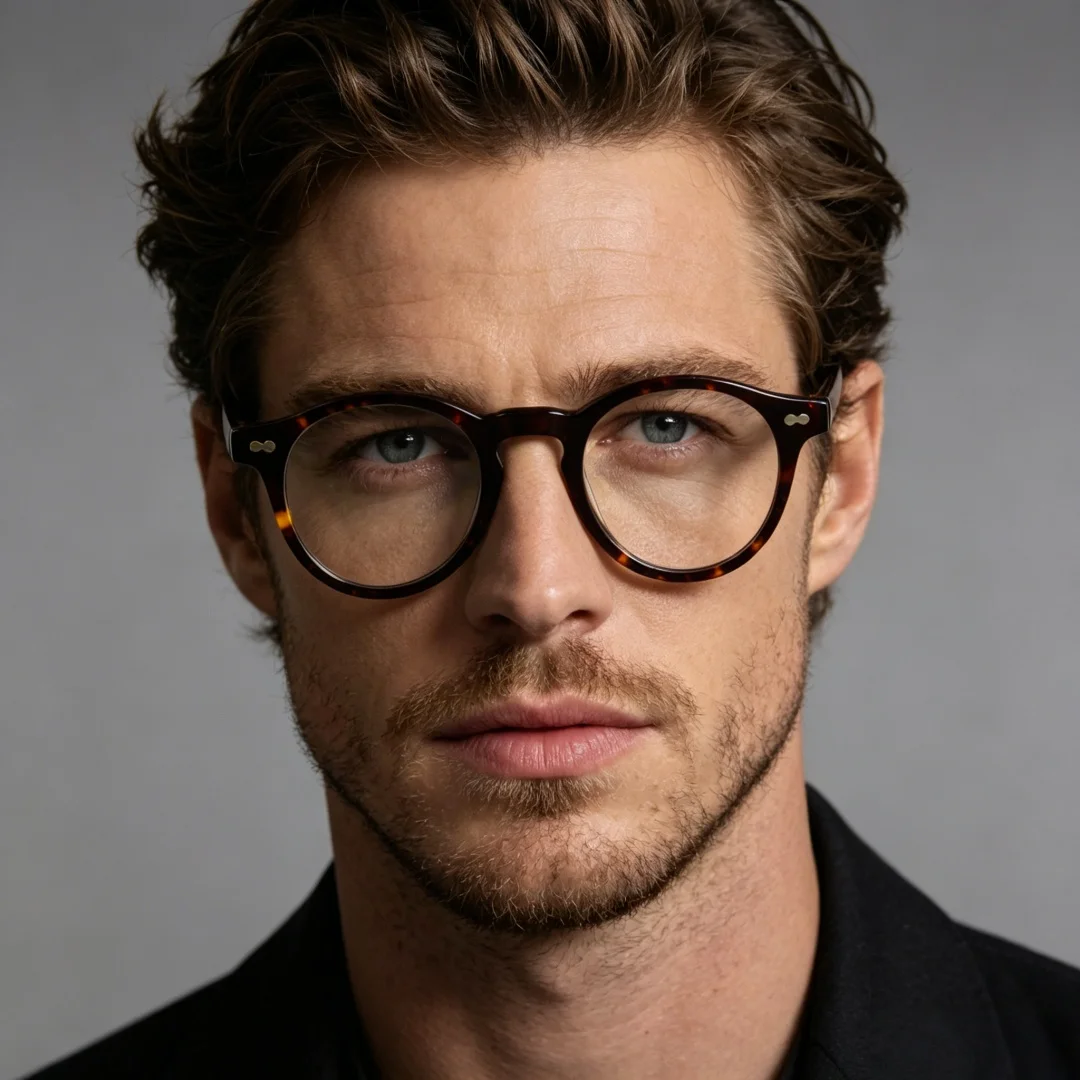 Fashion Round Acetate Reading Glasses Men Women 47mm Multi-Color Presbyopia Casual Prescription Everyday Use