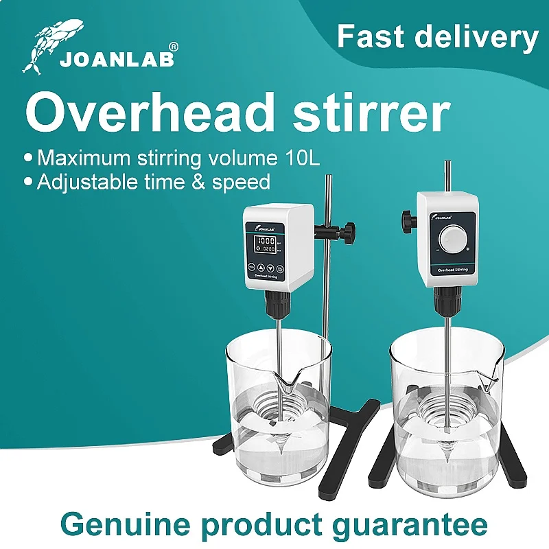 Lab Electric Digital Display Overhead Stirrer 5/10L 1200rpm High Power Mixer 110/220V OS-10S
