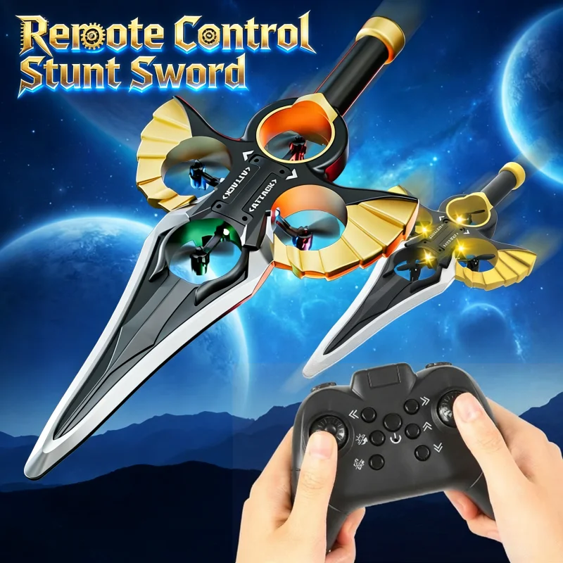 

37cm Remote Flying Sword Drone Levitation Sword Gesture Stunt Glider 3 Speed 360 Flip Durable Toy Sword Birthday Gift for Boys