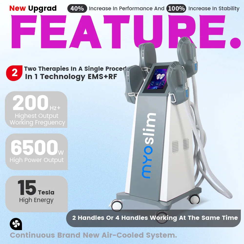 المهنية MYOslim NEO 6500 واط آلة الترددات اللاسلكية مرحبا EMT نحت الجسم EMS التخسيس معدات التجميل حرق الدهون
