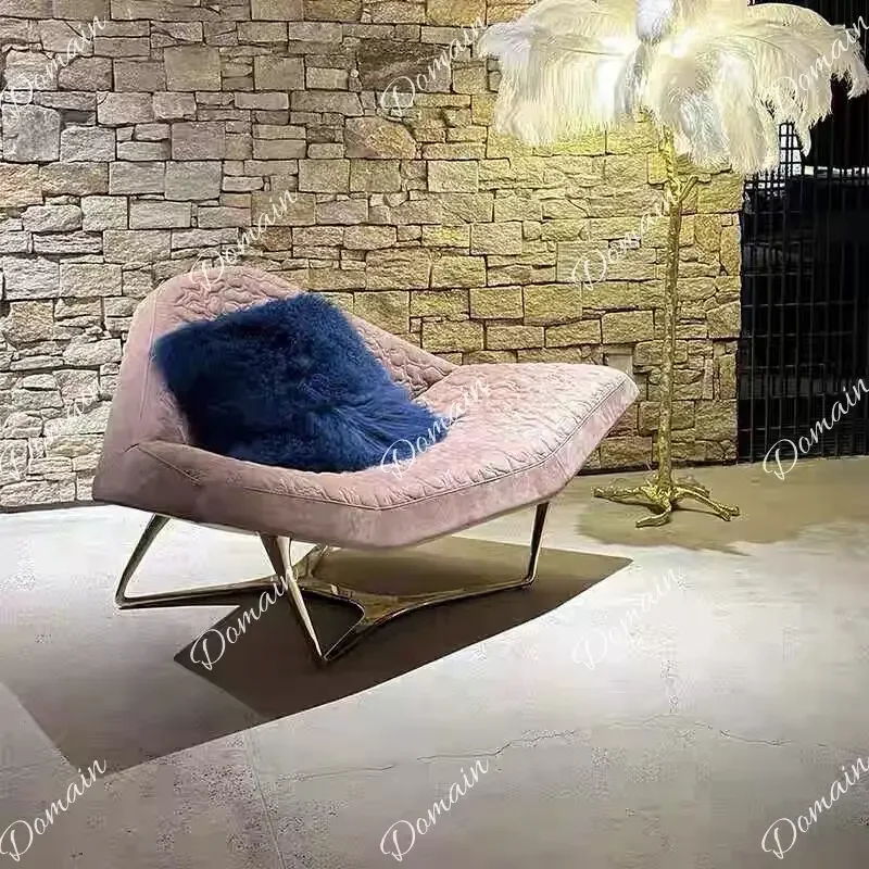 Italian Light Luxury Modern Home Sofa Chair Villa Living Room Leopard Print Wild Single Leisure Chair BJ
