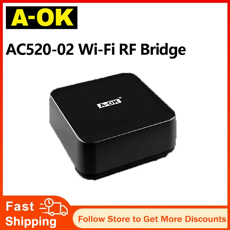 A-OK AC520-02 Wifi Bridge RF Box Tuya APP for AOK RF Curtain Motor Smart Remote Controller