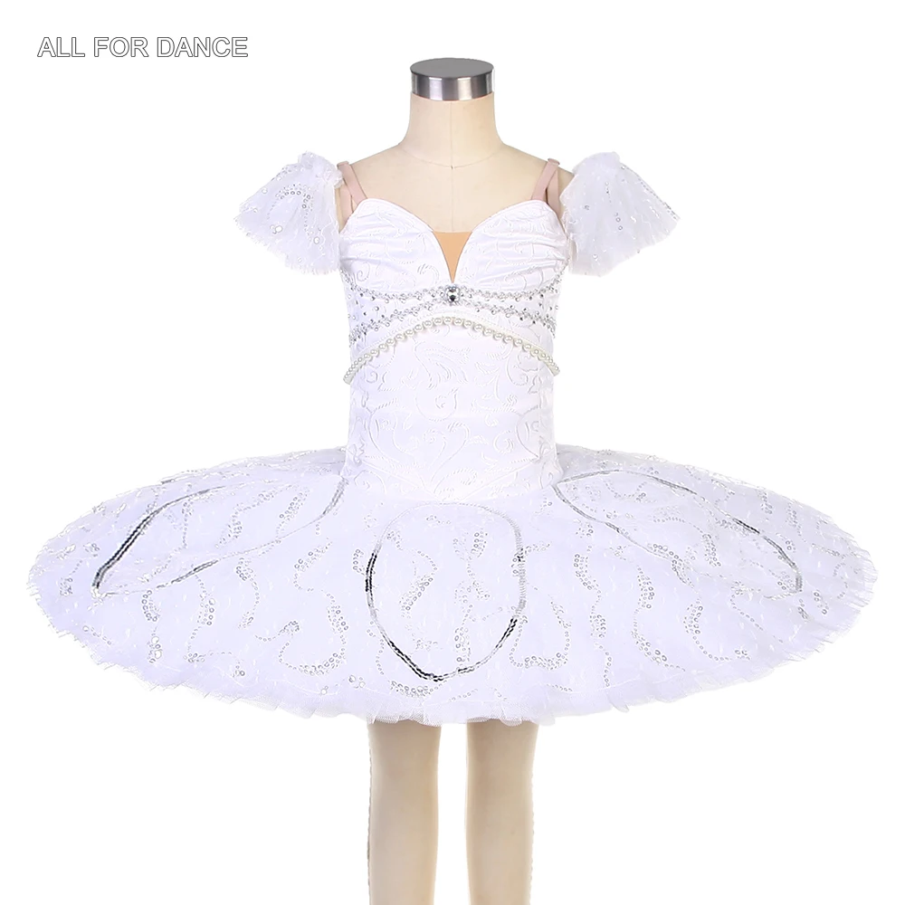 

B22311 White Professional Ballet Tutu Skirt Girls Dancing Dress Show Costumes Solo Tutus Customized Classical Tutu