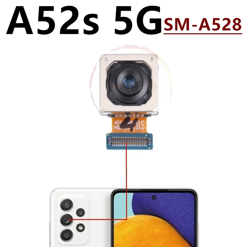 

Передняя задняя камера для Samsung Galaxy A72 A725F A52S A528, передняя камера для селфи, широкий основной модуль задней камеры, гибкий кабель, часть