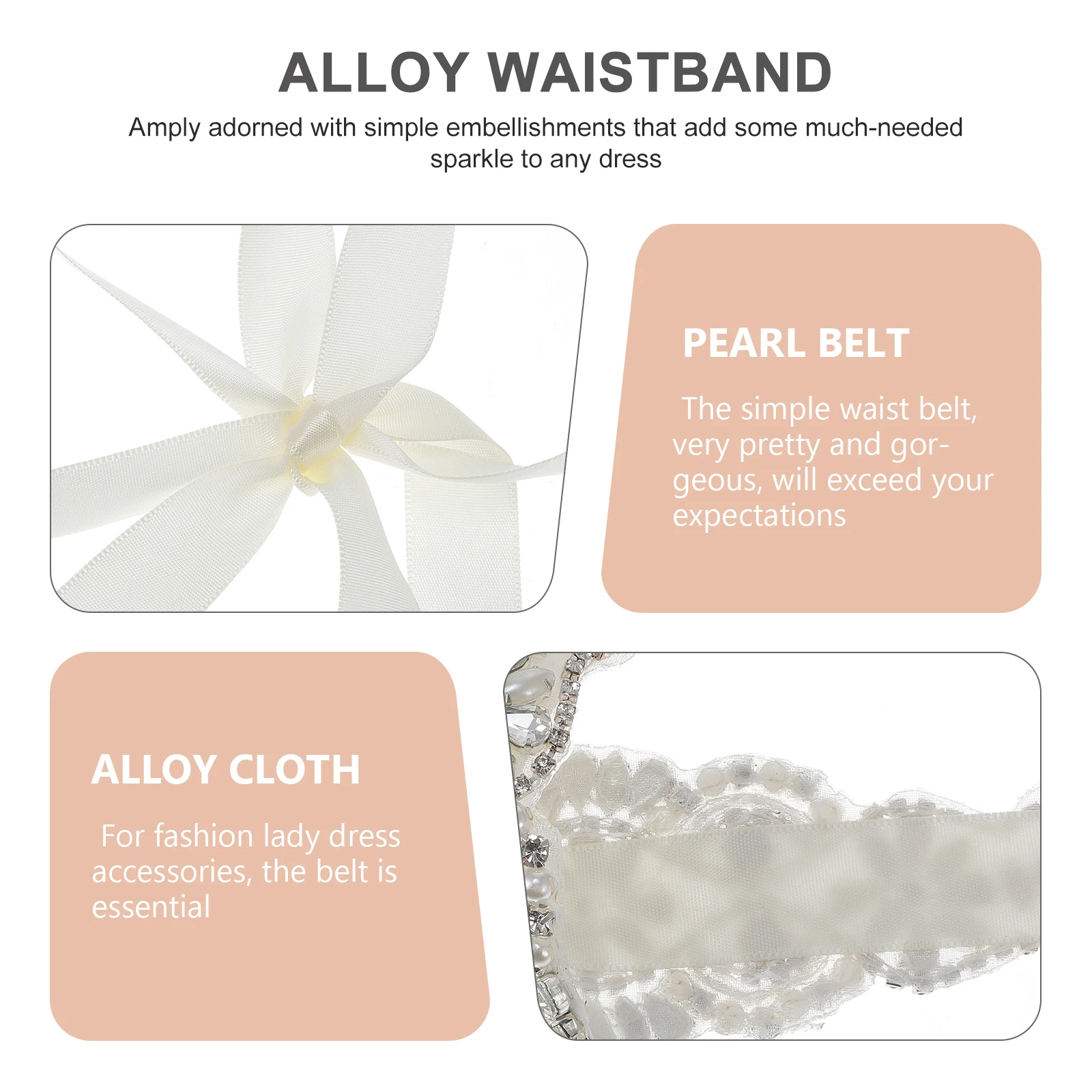 

1pc Flower Waist Seal Creative Alloy Wedding Belt Bridal Accessory Silver Rhinestone Pearl Design Decorative Waistband For